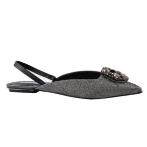 Slingback Lurex Grafite